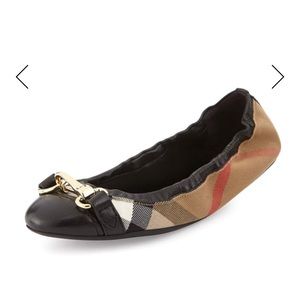 Burberry print ballerina flats